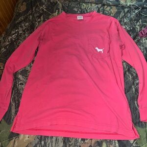 PINK Victoria's Secret Long Sleeve Tee - Bright Pink